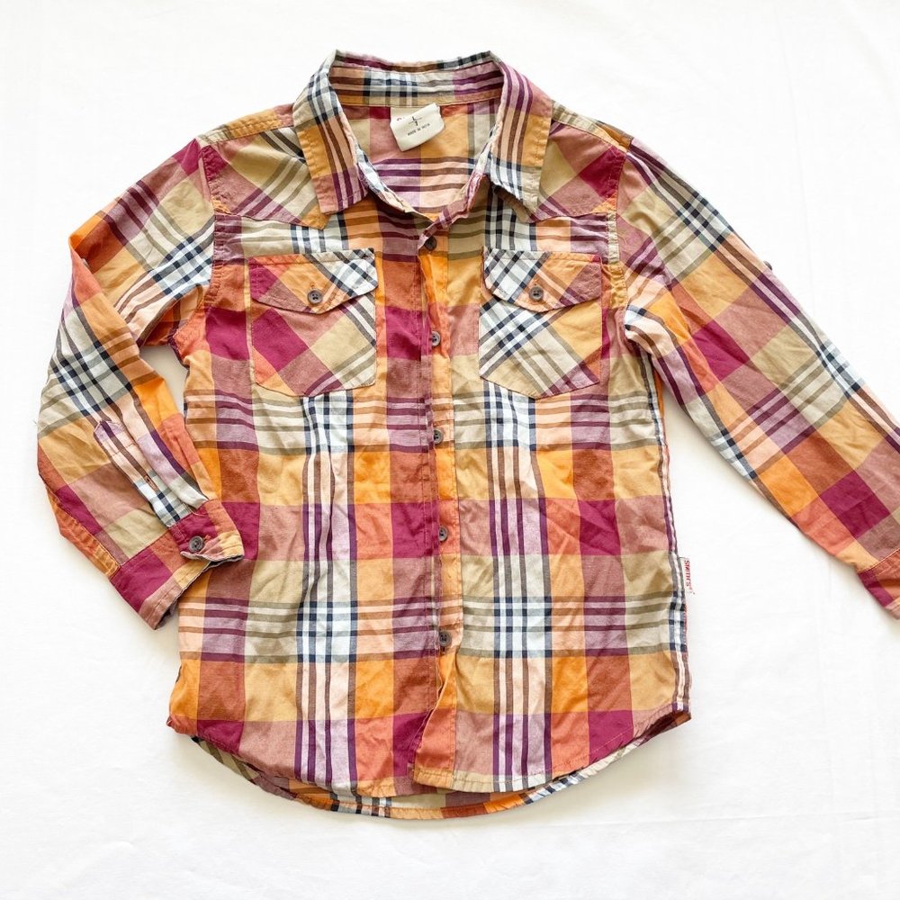 Smith's American Paid Button Up Shirt size 7